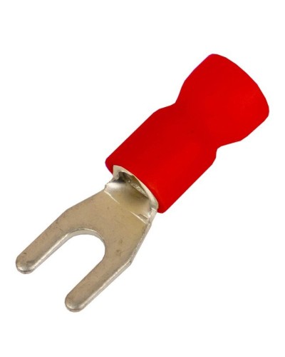 Наконечник вилочный НВИ 0,25-1,5 М4 (D4,3мм) (100 шт) (2A14P-EE-PVC). Наконечник вилочный с изолированным фланцем ПВХ. ДКС в Санкт-Петербурге