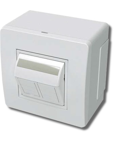 Коробка в сборе с 2 розетками RJ45, кат.5е, белая (10656): Коробка в сборе в Санкт-Петербурге