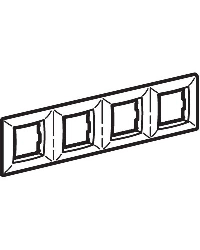 Рамка на 2+2+2+2 модуля (четырехместная), белая (75014W): Рамка четырехместная, Brava в Санкт-Петербурге