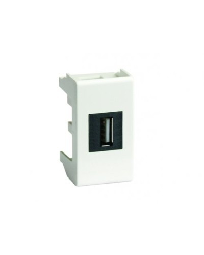 Розетка USB 2.0 Brava 1 модуль белая (76200B): Розетка USB в Санкт-Петербурге