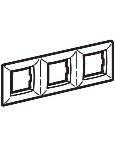 Рамка на 2+2+2 модуля (трехместная), белая (75013W): Рамка трехместная, Brava в Санкт-Петербурге
