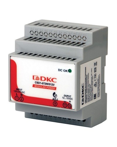 Источник питания однофазный, 72Вт, 3А, 24В (XCSD1072W024VAA). Источник питания  MODULAR POWER однофазный. ДКС в Санкт-Петербурге