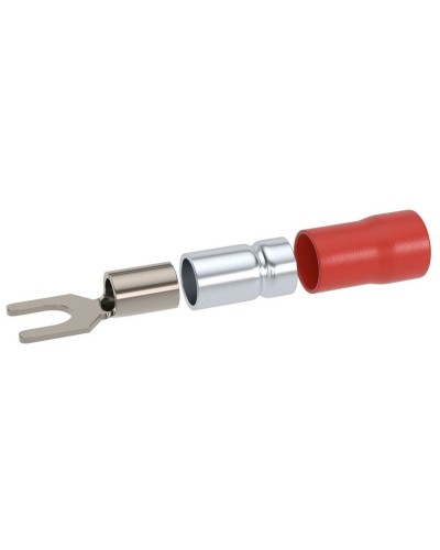 Наконечник вилочный НВИ 0,25-1,5 М3,5 (D3,7мм) (100 шт) (2A135P-DS-PVC). Наконечник вилочный с изолированным фланцем ПВХ, двойная гильза. ДКС в Санкт-Петербурге