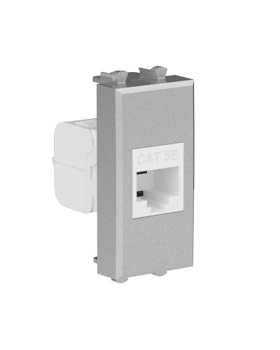 Розетка RJ-45, кат.5E, Avanti, 1 модуль, закаленная сталь (4404661): Розетка компьютерная модульная в Санкт-Петербурге