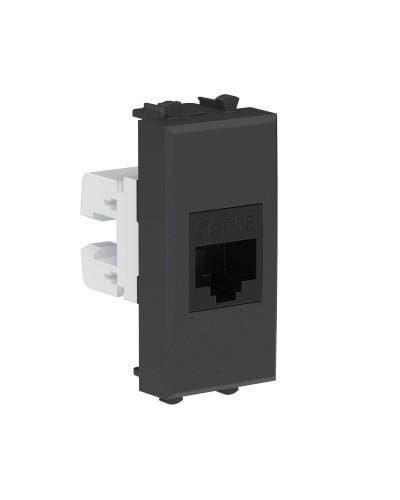 Розетка RJ-45, кат.5E, Avanti, 1 модуль, черный матовый (4412661): Розетка компьютерная модульная в Санкт-Петербурге