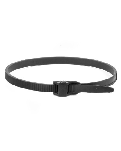 Хомут 9х300 P6.6 черный (100шт) (26502SR). Хомут с плоским замком. ДКС в Санкт-Петербурге