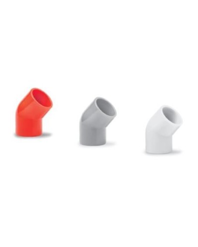 Ecoplast поворот 45гр., для аспирационной системы D25, АБС, серый (10 шт) (49225-10GR). Поворот для аспирационной системы. Экопласт в Санкт-Петербурге