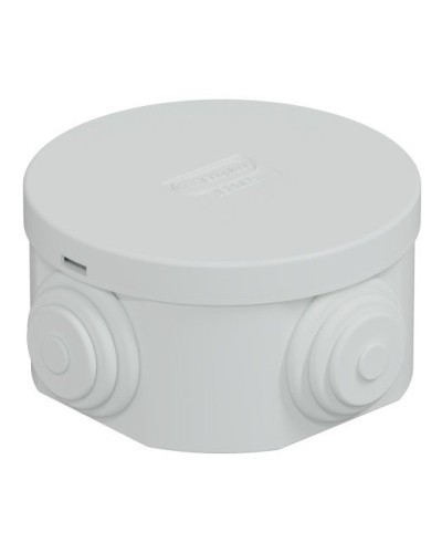 Коробка JBR065 D=65х35, 4 вых., IP44, серая (44004). Коробка монтажная. Экопласт в Санкт-Петербурге