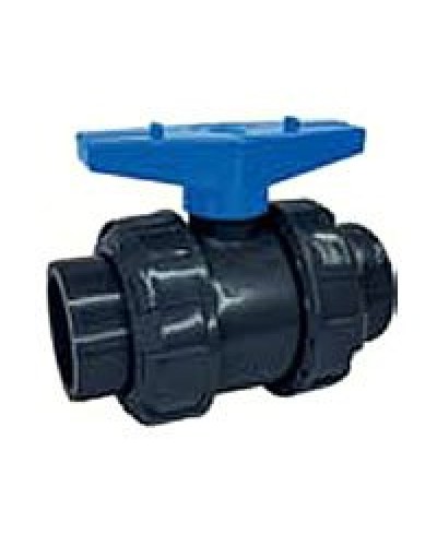 Ecoplast кран шаровый d25 (уплотнение TPV, остальное EPDM) с муфтовым окончанием (49447). Кран шаровый. Экопласт в Санкт-Петербурге