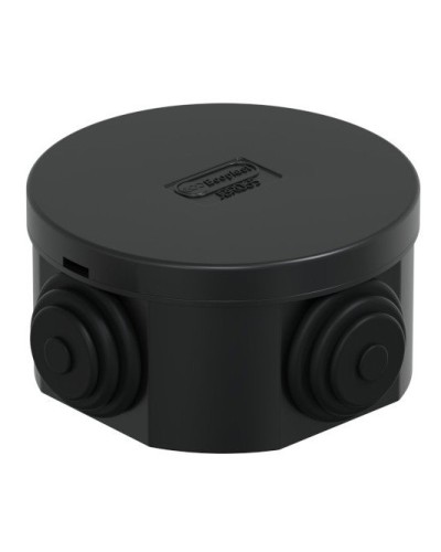 Коробка JBR065 D=65х35, 4 вых., IP44, черная (44004BL-1). Коробка монтажная. Экопласт в Санкт-Петербурге