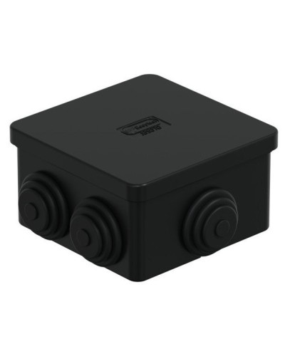 Коробка JBS070 70х70х40, 6 вых., IP44, черная (44056BL-1). Коробка монтажная. Экопласт в Санкт-Петербурге