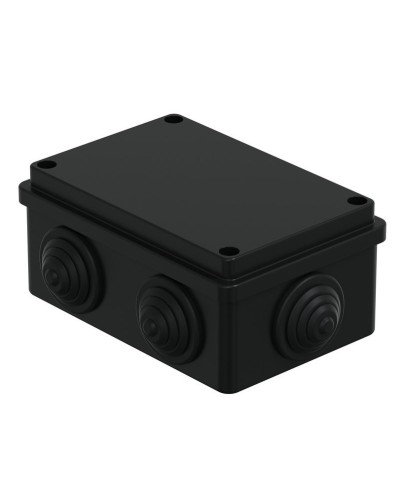 Коробка JBS120 120х80х50, 6 вых., IP55, черная (44008BL-1). Коробка монтажная. Экопласт в Санкт-Петербурге