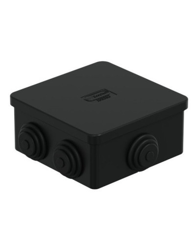 Коробка JBS080 85х85х40, 6 вых, IP44, черная (44006BL-1). Коробка монтажная. Экопласт в Санкт-Петербурге