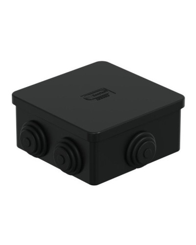 Коробка JBS080 85х85х50, 6 вых., IP44, чёрная (44066BL-1). Коробка монтажная. Экопласт в Санкт-Петербурге