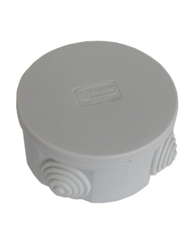 Коробка JBR080 D=80х40, 4 вых. IP44, серая (44005HF). Коробка монтажная, без галогена. Экопласт в Санкт-Петербурге