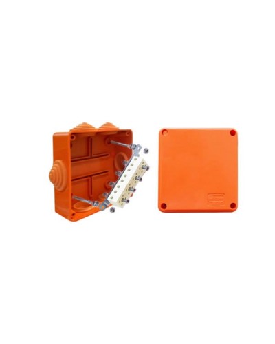 Коробка JBS100 100х100х55, 6 вых., 3P (1,5…10мм²) (43307HF): Коробка монтажная, огнестойкая, без галогена в Санкт-Петербурге
