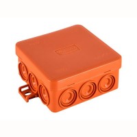 Коробка JBL085 85х85х38, 12 вых., 3P (0,15...4мм²) (43465HF). Коробка монтажная, огнестойкая, без галогена. Экопласт