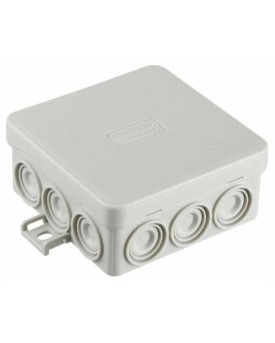 Коробка JBL085 85х85х38, 12 вых., 6P (0,15-4мм²) серая (43655HF-GR). Коробка монтажная, огнестойкая, без галогена. Экопласт в Санкт-Петербурге