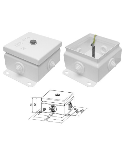 КМ IP55-1010 (без DIN рейки). Коробка монтажная электротехническая. Гефест в Санкт-Петербурге