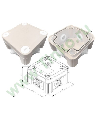 КМ-1010(П)-IP55. Коробка монтажная. Гефест в Санкт-Петербурге