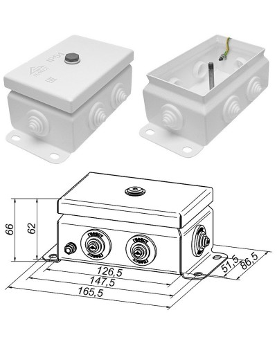 КМ IP55-0812 (без DIN рейки). Коробка монтажная электротехническая. Гефест в Санкт-Петербурге