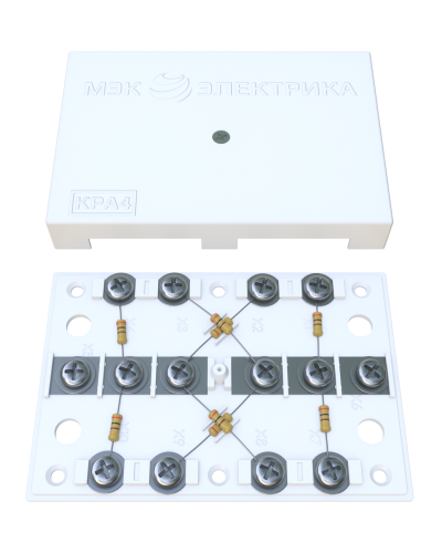KRA-4 75 Om white (MEC42101). Коробка на 4 абонента. МЭК-Электрика в Санкт-Петербурге