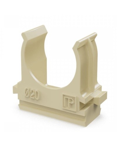 Крепёж-клипса для труб АБС-пластик сосна D20 (100 шт) (PR13.0049). Крепление для труб ПВХ. Промрукав в Санкт-Петербурге