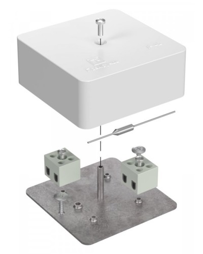 Коробка огнестойкая 75х75х30 (40-0450-FR2.5-4-П). Коробка огнестойкая для открытой установки. Промрукав в Санкт-Петербурге