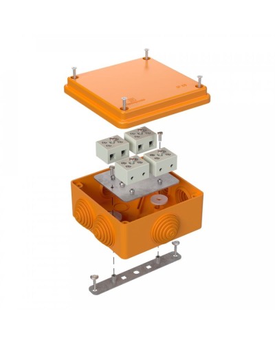 Коробка огнестойкая 100х100х50 для о/п (40-0300-FR6.0-8). Коробка огнестойкая для открытой установки. Промрукав в Санкт-Петербурге