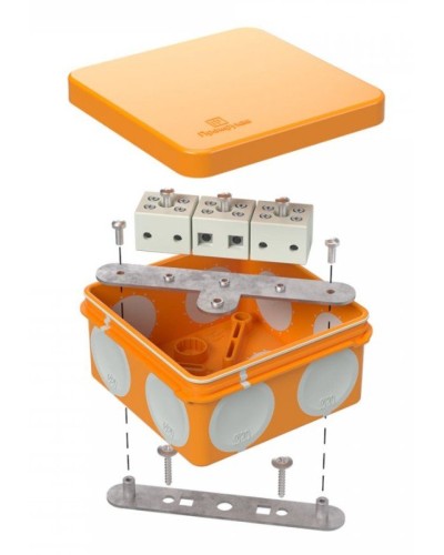 Коробка огнестойкая 60-0210-FR6.0-6 Е15-Е120 80х80х40. Коробка огнестойкая для открытой установки. Промрукав в Санкт-Петербурге