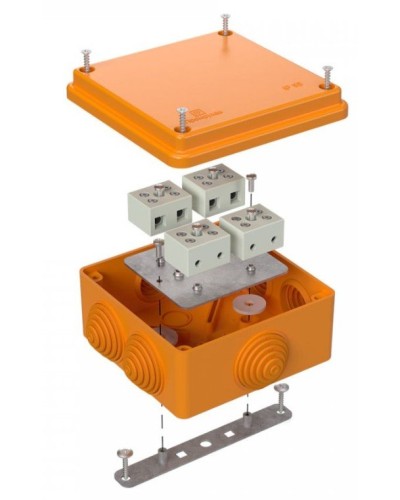 Коробка огнестойкая 100х100х50 для о/п (40-0300-FR2.5-8). Коробка огнестойкая для открытой установки. Промрукав в Санкт-Петербурге
