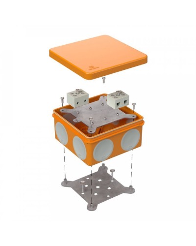 Коробка огнестойкая 60-0300-FR2.5-4 Е15-Е120 100х100х50. Коробка огнестойкая для открытой установки. Промрукав в Санкт-Петербурге