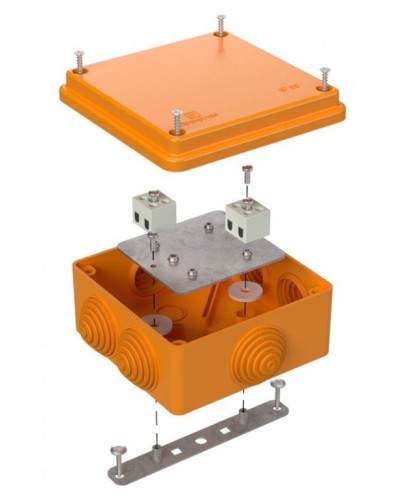 Коробка огнестойкая 100х100х50 (40-0300-FR1.5-4). Коробка огнестойкая для открытой установки. Промрукав в Санкт-Петербурге