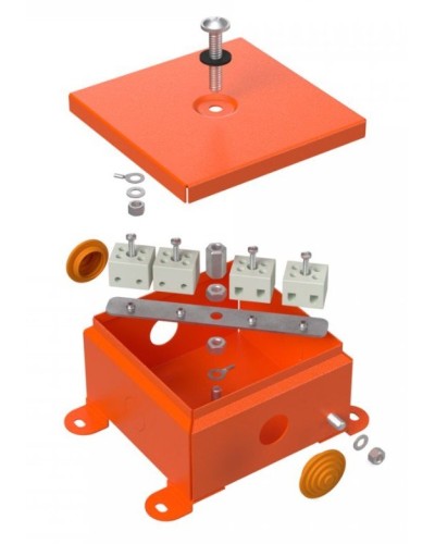 Коробка огнестойкая 110х110х65 (70-0360-FR6.0-8). Коробка огнестойкая для открытой установки. Промрукав в Санкт-Петербурге