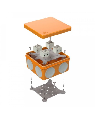 Коробка огнестойкая 100х100х50 (60-0300-FR2.5-8). Коробка огнестойкая для открытой установки. Промрукав в Санкт-Петербурге