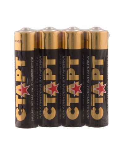 СТАРТ LR03-SH4-BOX (1,5 В, AAA, LR03), упак. 4 шт.. Алкалиновые батарейки. СТАРТ в Санкт-Петербурге