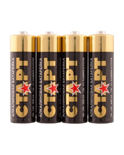 СТАРТ LR6-SH4-BOX (1,5 В, AA, LR6), упак. 4 шт.. Алкалиновые батарейки. СТАРТ в Санкт-Петербурге