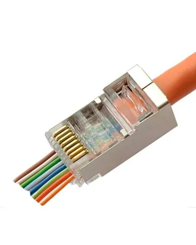 8P8C-SH-FC (100 шт) (10796c). Разъем RJ-45. CABEUS в Санкт-Петербурге