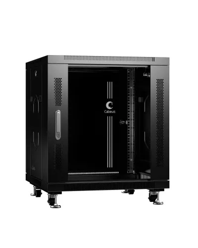 SH-05C-12U60/80-BK (8570c). Шкаф телекоммуникационный 19 напольный 12U. CABEUS в Санкт-Петербурге