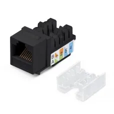 KJ-RJ45-Cat.6-90-SW-BK (10102c). Вставка Keystone Jack RJ-48. CABEUS