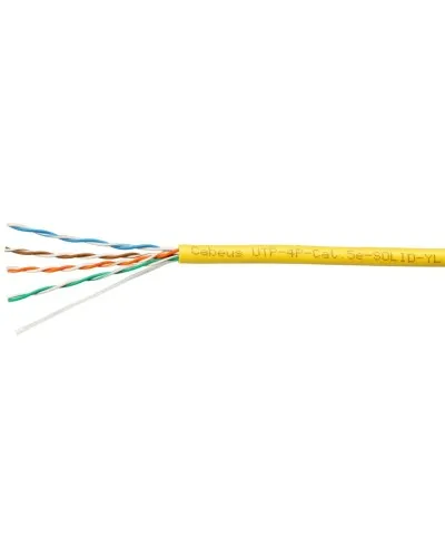 UTP-4P-Cat.5e-SOLID-YL-100 (7251c-5). Кабель «витая пара» (LAN) для структурированных систем связи. CABEUS в Санкт-Петербурге