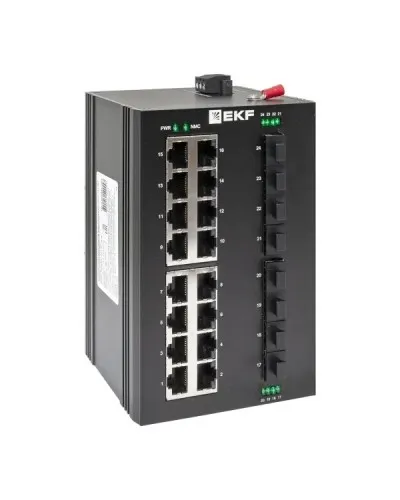 TSX-U-8GX/SFP-16GT. Промышленный неуправляемый коммутатор. EKF в Санкт-Петербурге