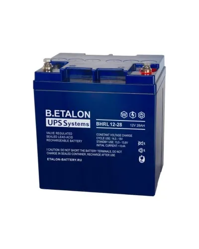 B.ETALON BHRL 12-28. Аккумулятор герметичный свинцово-кислотный. ETALON в Санкт-Петербурге
