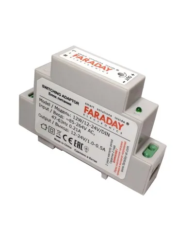 12W/12-24V/DIN. Блок питания. FARADAY в Санкт-Петербурге