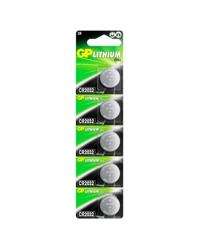 GP Lithium CR2032 (GP CR2032-2C5 100/2000), упак. 5 шт. БЛИСТЕР. Литиевые дисковые батарейки. GP Batteries в Санкт-Петербурге
