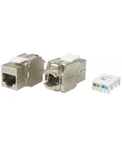KJ8-8P8C-C6A-180-TLS-SH-F-WH. Вставка Keystone Jack RJ-45. Hyperline в Санкт-Петербурге