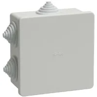 Коробка распаячная КМ41235 85х85х40 открытой проводки IP44 6 гермовводов серая (UKO11-085-085-040-K41-44). Коробка распаячная безгалогенная (HF). IEK
