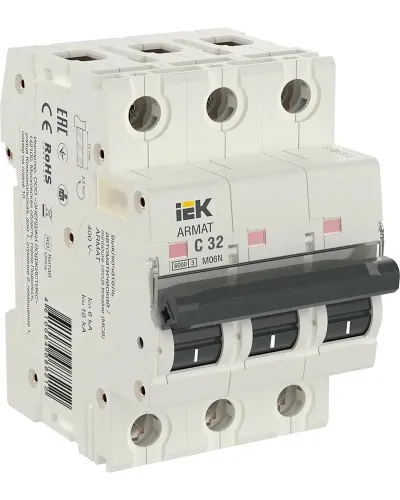 M06N 3P C 32А 6кА ARMAT (AR-M06N-3-C032). Автоматический выключатель. IEK в Санкт-Петербурге