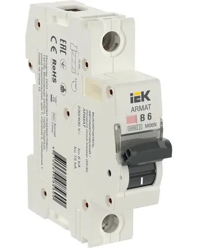 M06N 1P B 6А 6кА ARMAT (AR-M06N-1-B006). Автоматический выключатель. IEK в Санкт-Петербурге