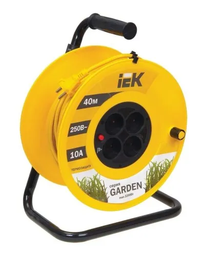 УК40 4 места, 40м (WKP23-10-04-40). Удлинитель на катушке Garden. IEK в Санкт-Петербурге